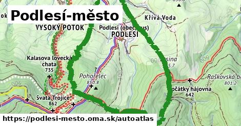 ikona Mapa autoatlas v podlesi-mesto