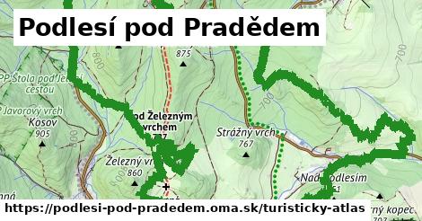 ikona Podlesí pod Pradědem: 3,5 km trás turisticky-atlas v podlesi-pod-pradedem