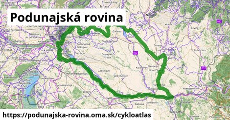 ikona Podunajská rovina: 1 344 km trás cykloatlas v podunajska-rovina