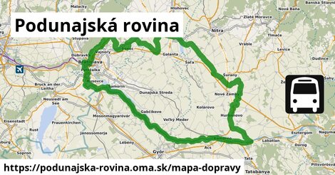 ikona Podunajská rovina: 8 tisíc km trás mapa-dopravy v podunajska-rovina