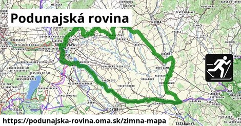 ikona Podunajská rovina: 1,28 km trás zimna-mapa v podunajska-rovina