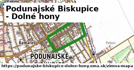 ikona Podunajské Biskupice - Dolné hony: 0 m trás zimna-mapa v podunajske-biskupice-dolne-hony