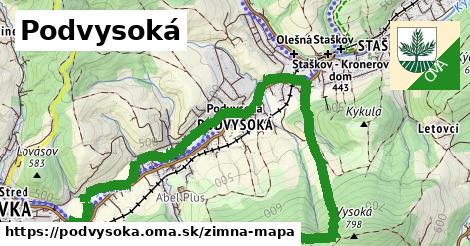 ikona Zimná mapa zimna-mapa v podvysoka