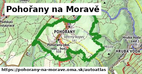 ikona Mapa autoatlas v pohorany-na-morave