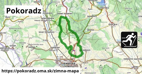 ikona Pokoradz: 0 m trás zimna-mapa v pokoradz