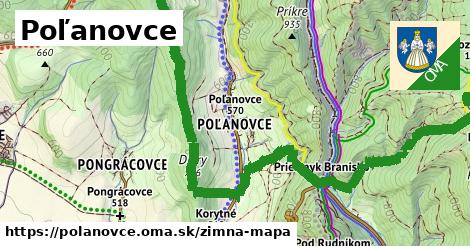 ikona Poľanovce: 4,9 km trás zimna-mapa v polanovce