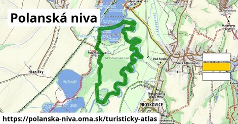 ikona Polanská niva: 496 m trás turisticky-atlas v polanska-niva