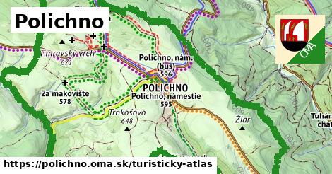 ikona Polichno: 20 km trás turisticky-atlas v polichno