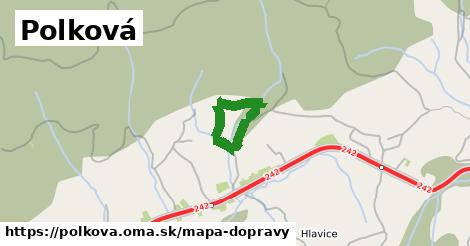 ikona Polková: 0 m trás mapa-dopravy v polkova