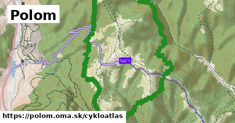 ikona Polom: 2,6 km trás cykloatlas v polom