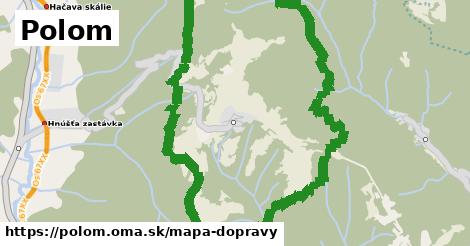 ikona Polom: 0 m trás mapa-dopravy v polom