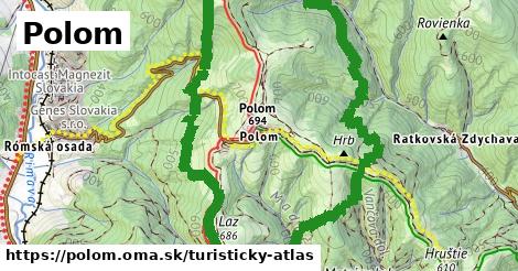 ikona Polom: 11,4 km trás turisticky-atlas v polom