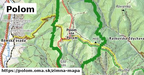 ikona Polom: 0 m trás zimna-mapa v polom