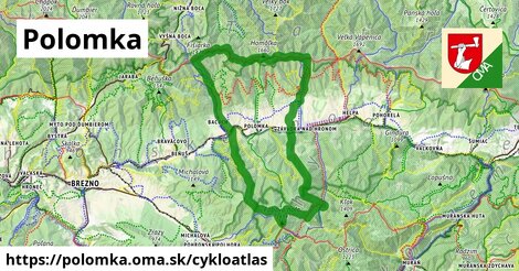 ikona Polomka: 80 km trás cykloatlas v polomka