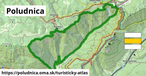 ikona Turistická mapa turisticky-atlas v poludnica