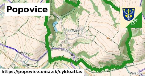 ikona Popovice: 1,40 km trás cykloatlas v popovice