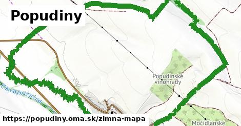 ikona Popudiny: 0 m trás zimna-mapa v popudiny