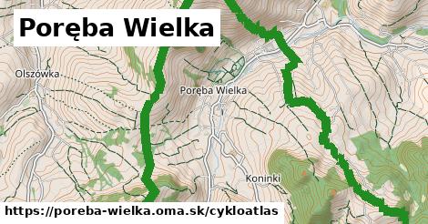 ikona Poręba Wielka: 28 km trás cykloatlas v poreba-wielka