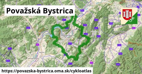 ikona Považská Bystrica: 60 km trás cykloatlas v povazska-bystrica