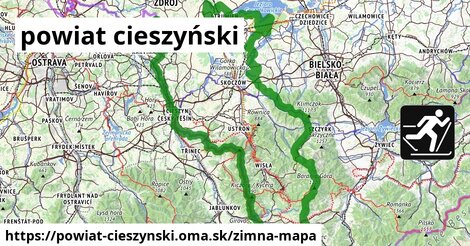 ikona Zimná mapa zimna-mapa v powiat-cieszynski