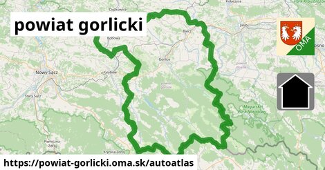 ikona Mapa autoatlas v powiat-gorlicki