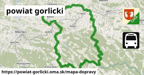 ikona powiat gorlicki: 1 033 km trás mapa-dopravy v powiat-gorlicki