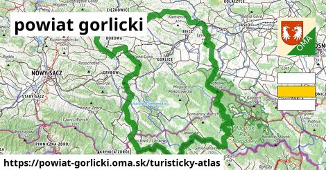 ikona Turistická mapa turisticky-atlas v powiat-gorlicki