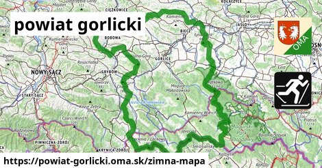 ikona Zimná mapa zimna-mapa v powiat-gorlicki