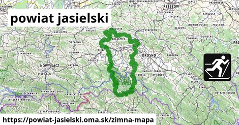 ikona Zimná mapa zimna-mapa v powiat-jasielski