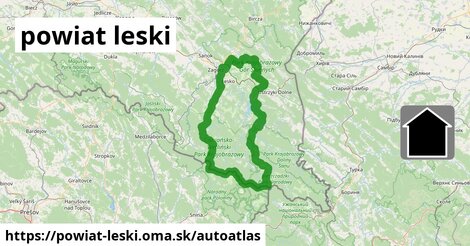 ikona Mapa autoatlas v powiat-leski