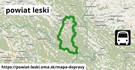 ikona Mapa dopravy mapa-dopravy v powiat-leski