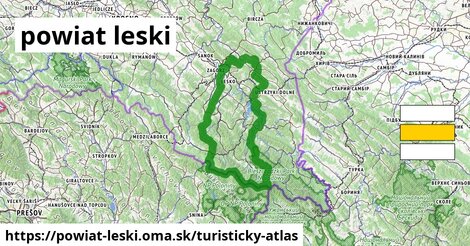 ikona Turistická mapa turisticky-atlas v powiat-leski