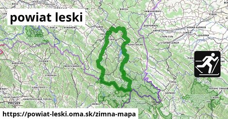 ikona Zimná mapa zimna-mapa v powiat-leski