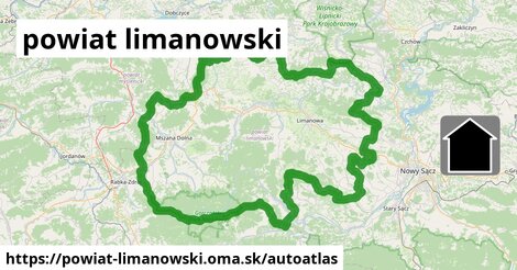 ikona Mapa autoatlas v powiat-limanowski