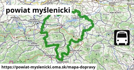 ikona Mapa dopravy mapa-dopravy v powiat-myslenicki