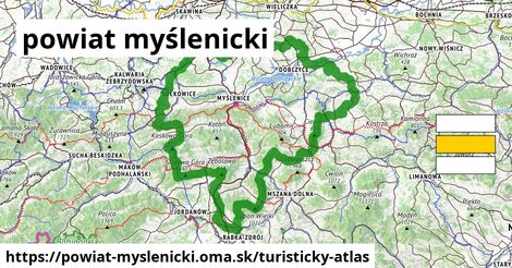 ikona Turistická mapa turisticky-atlas v powiat-myslenicki