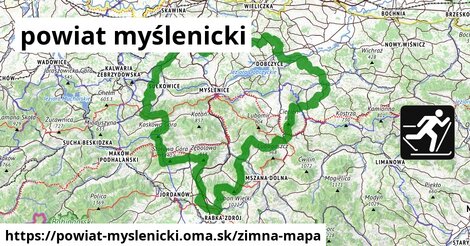 ikona Zimná mapa zimna-mapa v powiat-myslenicki