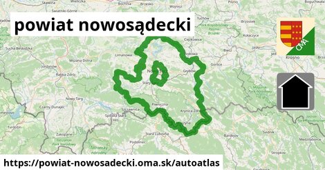 ikona Mapa autoatlas v powiat-nowosadecki