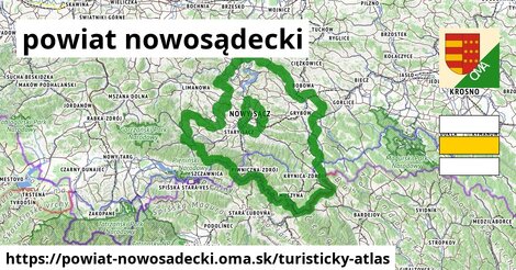 ikona Turistická mapa turisticky-atlas v powiat-nowosadecki