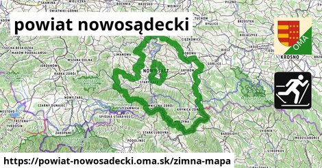 ikona Zimná mapa zimna-mapa v powiat-nowosadecki