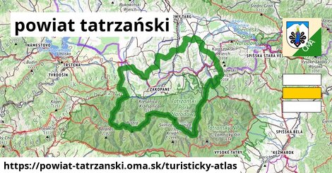 ikona Turistická mapa turisticky-atlas v powiat-tatrzanski