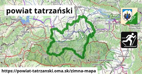 ikona Zimná mapa zimna-mapa v powiat-tatrzanski