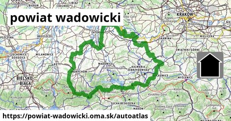 ikona Mapa autoatlas v powiat-wadowicki