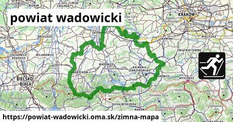 ikona Zimná mapa zimna-mapa v powiat-wadowicki