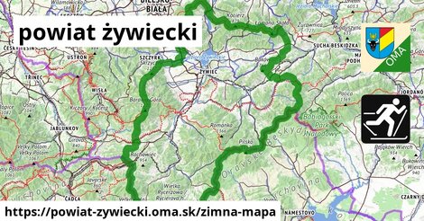 ikona Zimná mapa zimna-mapa v powiat-zywiecki