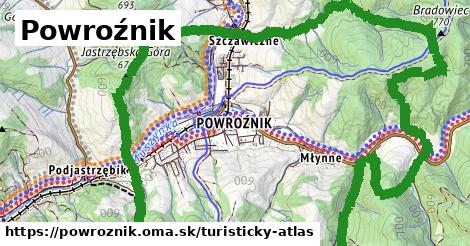 ikona Turistická mapa turisticky-atlas v powroznik