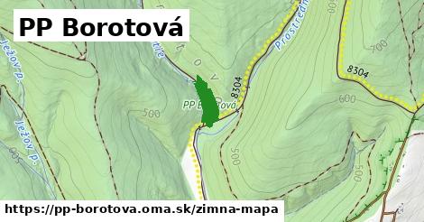 ikona PP Borotová: 0 m trás zimna-mapa v pp-borotova