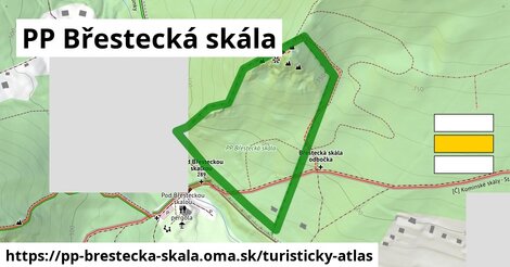 ikona PP Břestecká skála: 378 m trás turisticky-atlas v pp-brestecka-skala