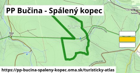 ikona PP Bučina - Spálený kopec: 293 m trás turisticky-atlas v pp-bucina-spaleny-kopec
