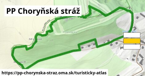 ikona PP Choryňská stráž: 228 m trás turisticky-atlas v pp-chorynska-straz